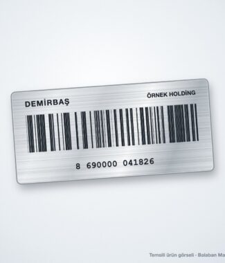 CE-04 Barkodlu Alüminyum Etiket – temsili ürün görseli
