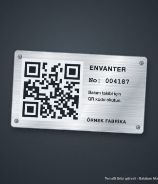 CE-05 QR Kodlu Envanter Etiketi – temsili ürün görseli