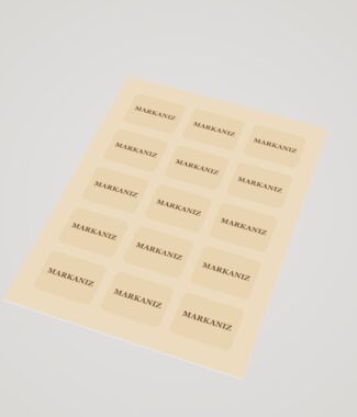 Tabaka kraft etiket — temsili etiket görseli