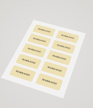 Tabaka metalize etiket — temsili etiket görseli