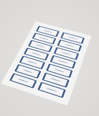 Tabaka adres etiketi — temsili etiket görseli