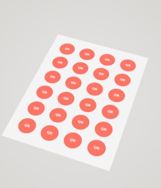 Tabaka QR kodlu etiket — temsili etiket görseli