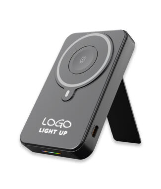 K250 Işıklı Logo 15W MagSafe Powerbank 10000 mAh (Telefon, Saat, Kulaklık))