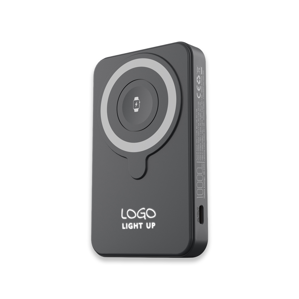k250sy5.jpg K250 Işıklı Logo 15W MagSafe Powerbank 10000 mAh (Telefon, Saat, Kulaklık)) 2