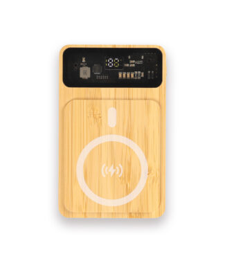 K480 Işıklı Logo Bambu Magsafe 10000 mAh