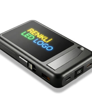 K70 Renkli Işıklı Logo Magsafe 10000 mAh