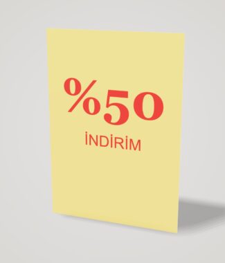 İndirim afişi — temsili baskı görseli